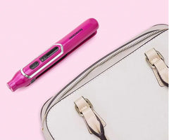 Wireless Curling Wand, Rechargeable 2-in-1 Hair Straightener